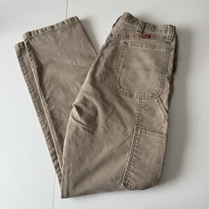 Wrangler Men's Utility Khaki Carpenter Pants Beige Size 34x34 Straight Leg